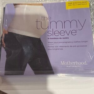 Motherhood Maternity Tummy Sleeve in White and Purple